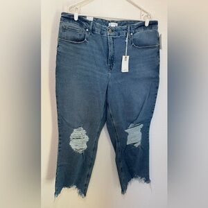 GOOD AMERICAN CROPPED JEANS